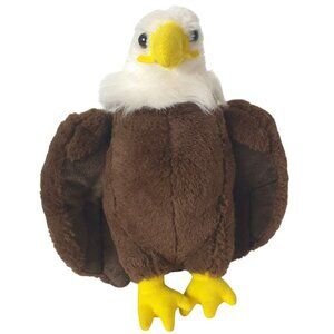 Giftable World American Bald Eagle 12.5" Plush Soft Brown White Wild Birds Toy
